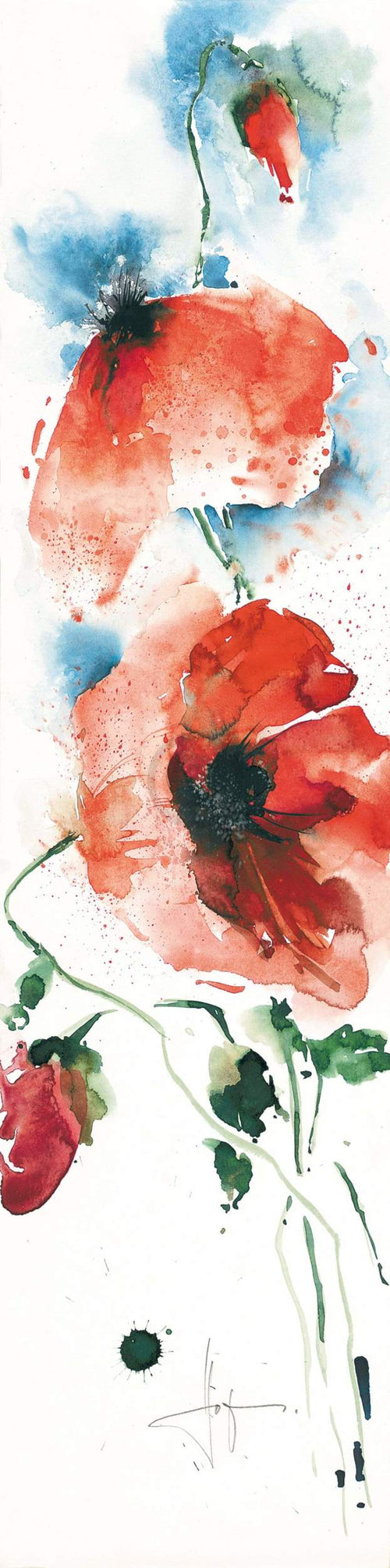 Ekkehard Hofmann Mohn I Reproducción de arte 20x99cm | Yourdecoration.es