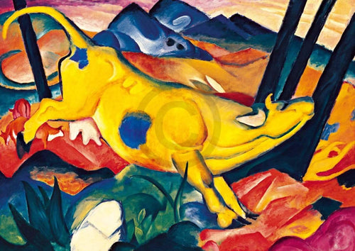 Franz Marc Die gelbe Kuh Reproducción de arte 29.7x21cm | Yourdecoration.es