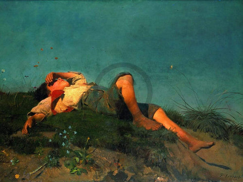 Franz Von Lenbach Hirtenknabe Reproducción de arte 80x60cm | Yourdecoration.es