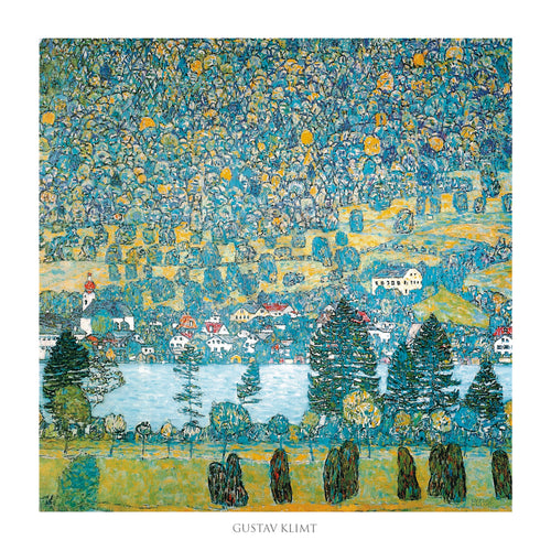 Gustav Klimt Pendio montano a Unterach Reproducción de arte 70x70cm | Yourdecoration.es