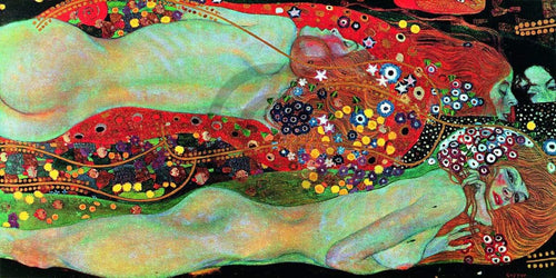 Gustav Klimt Wasserschlangen II Reproducción de arte 100x50cm | Yourdecoration.es