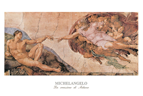 Michelangelo La creazione di Adamo Reproducción de arte 120x80cm | Yourdecoration.es