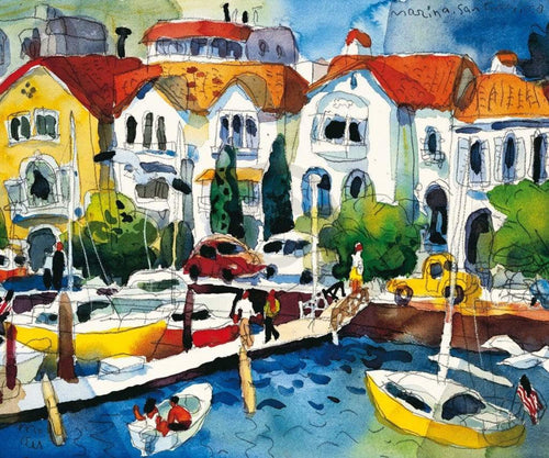 Michael Leu Marina, San Francisco Reproducción de arte 60x50cm | Yourdecoration.es