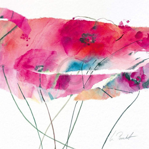 Marta Peuckert Modern Poppy IV Reproducción de arte 21x21cm | Yourdecoration.es
