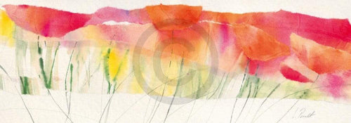 Marta Peuckert Poppy ribbon red Reproducción de arte 100x35cm | Yourdecoration.es