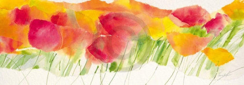 Marta Peuckert Poppy ribbon yellow Reproducción de arte 100x35cm | Yourdecoration.es