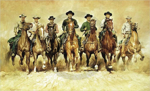 Renato Casaro The magnificent Seven Reproducción de arte 100x61cm | Yourdecoration.es