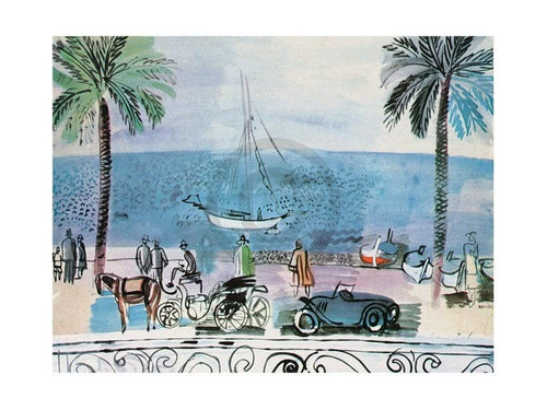 Raoul Dufy Promenade a Nice Reproducción de arte 80x60cm | Yourdecoration.es