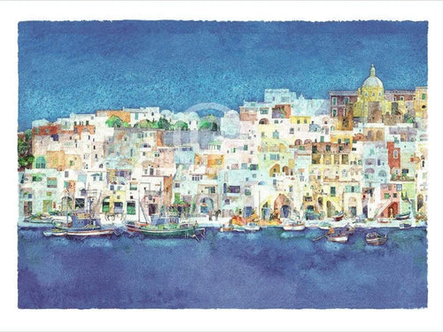 Ralf Westphal Corricella, Insel Procida Reproducción de arte 80x60cm | Yourdecoration.es