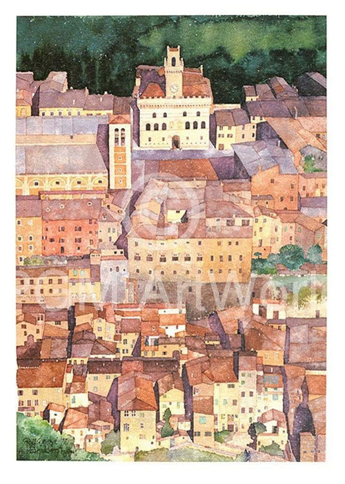 Ralf Westphal Mittelalterliche Bergstadt Montepulciano, Toskana Reproducción de arte 50x70cm | Yourdecoration.es