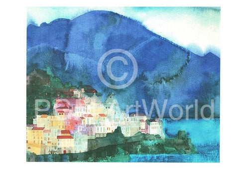 Ralf Westphal Amalfi, Golf von Salerno Reproducción de arte 70x50cm | Yourdecoration.es