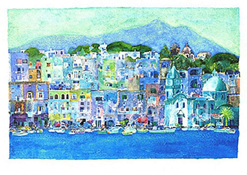 Ralf Westphal Procida / Kampanien Reproducción de arte 100x70cm | Yourdecoration.es