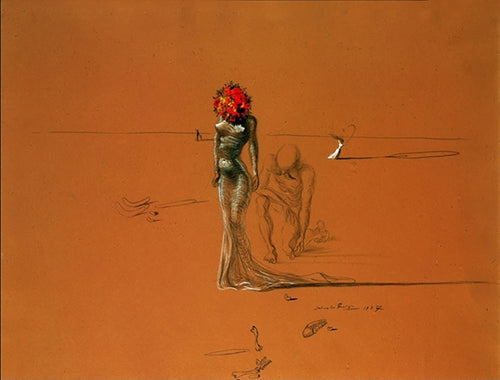 Salvador Dali Female with Head of Flowers Reproducción de arte 80x60cm | Yourdecoration.es