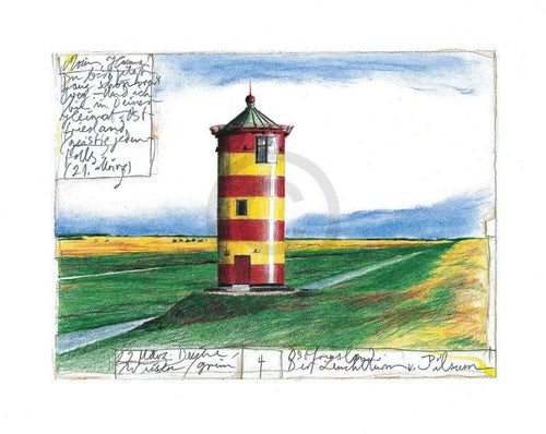 Sabine Gerke Der Leuchtturm von Pilsum Reproducción de arte 30x24cm | Yourdecoration.es
