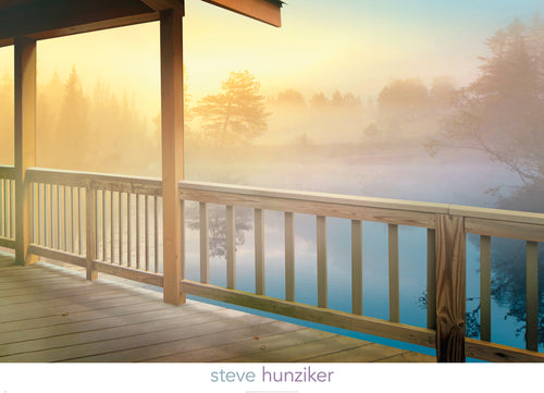 Steve Hunziker Lodge Deck Reproducción de arte 91x66cm | Yourdecoration.es