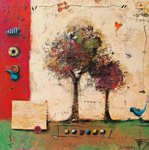 Sonja Kobrehel Tree I Reproducción de arte 70x70cm | Yourdecoration.es