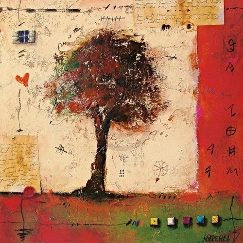 Sonja Kobrehel Tree II Reproducción de arte 70x70cm | Yourdecoration.es
