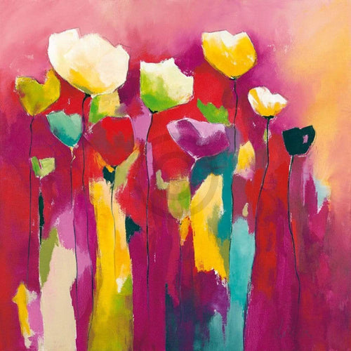 Anne L. Strunk Townflowers I Reproducción de arte 98x98cm | Yourdecoration.es