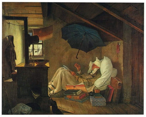 Carl Spitzweg Der arme Poet Reproducción de arte 60x48cm | Yourdecoration.es