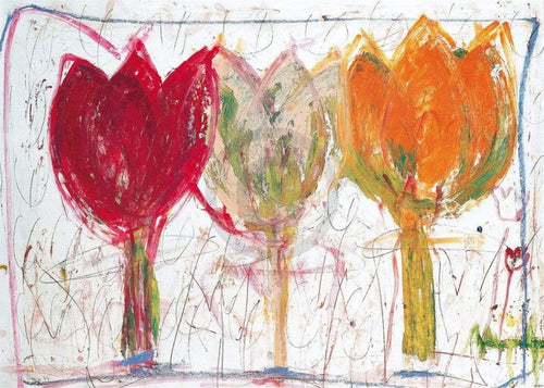 Ursula Meyer Petersen 3 Tulips Reproducción de arte 70x50cm | Yourdecoration.es