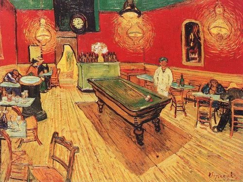 Vincent Van Gogh Caffe di notte Reproducción de arte 80x60cm | Yourdecoration.es