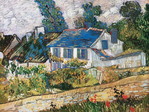 Vincent Van Gogh Case ad Auvers Reproducción de arte 80x60cm | Yourdecoration.es