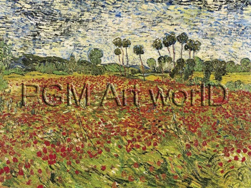 Vincent Van Gogh Field of Poppies Reproducción de arte 80x60cm | Yourdecoration.es