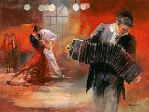 Willem Haenraets Bandoneon Reproducción de arte 80x60cm | Yourdecoration.es