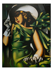 Impresion del arte Tamara De Lempicka Donna Vestita In Verde 60x80cm TDL 17 | Yourdecoration.es