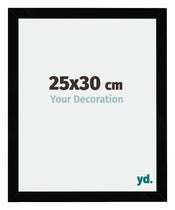 Mura MDF Marco de Fotos 25x30cm Negro muy brillante Parte delantera Tamano | Yourdecoration.es