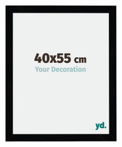 Mura MDF Marco de Fotos 40x55cm Negro muy brillante Parte delantera Tamano | Yourdecoration.es