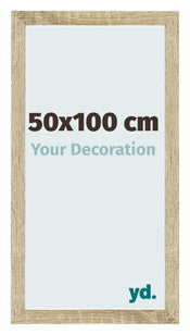 Mura MDF Marco de Fotos 50x100cm Sonoma Roble Parte delantera Tamano | Yourdecoration.es