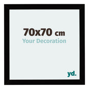 Mura MDF Marco de Fotos 70x70cm Negro muy brillante Parte delantera Tamano | Yourdecoration.es
