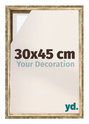 Lyon MDF Marco Flotante 30x45cm Dorado Antiguo Delantera Tamano | Yourdecoration.es