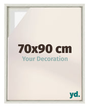 Lyon MDF Marco Flotante 70x90cm Blanco Lavado Delantera Tamano | Yourdecoration.es