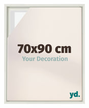 Lyon MDF Marco Flotante 70x90cm Blanco Mate Delantera Tamano | Yourdecoration.es