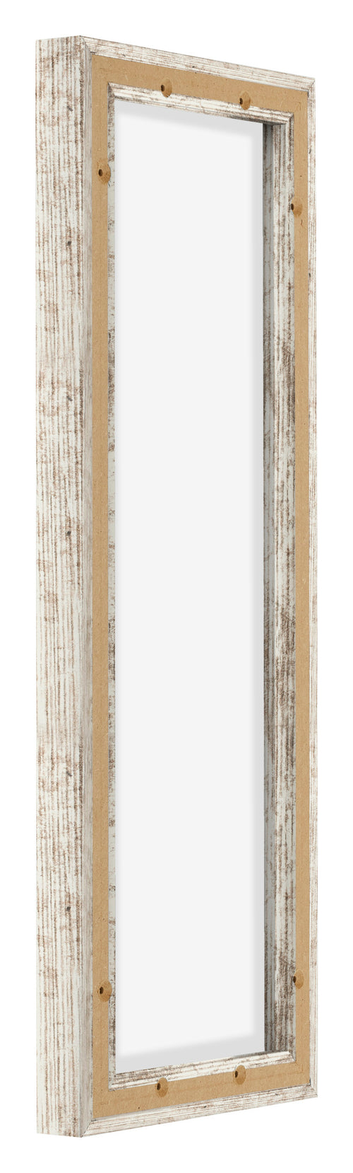 Lyon MDF Marco Flotante 1 3 Blanco Vintage Trasera Oblicuo | Yourdecoration.es