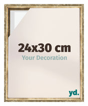 Lyon MDF Marco Flotante 24x30cm Dorado Antiguo Delantera Tamano | Yourdecoration.es