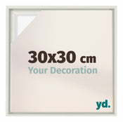 Lyon MDF Marco Flotante 30x30cm Blanco Mate Delantera Tamano | Yourdecoration.es