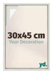 Lyon MDF Marco Flotante 30x45cm Blanco Lavado Delantera Tamano | Yourdecoration.es