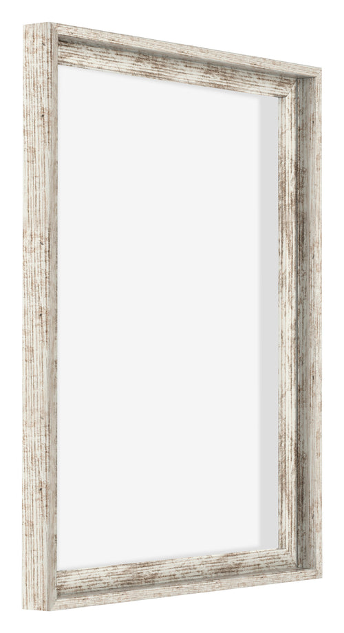 Lyon MDF Marco Flotante 4 5 Blanco Vintage Delantera Oblicuo | Yourdecoration.es