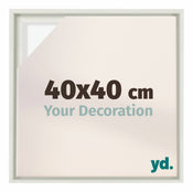 Lyon MDF Marco Flotante 40x40cm Blanco Mate Delantera Tamano | Yourdecoration.es