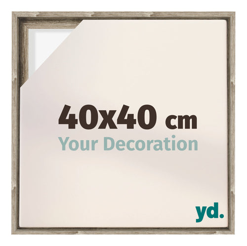 Lyon MDF Marco Flotante 40x40cm Roble Sonoma Delantera Tamano | Yourdecoration.es