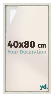 Lyon MDF Marco Flotante 40x80cm Blanco Lavado Delantera Tamano | Yourdecoration.es