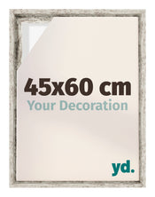 Lyon MDF Marco Flotante 45x60cm Blanco Vintage Delantera Tamano | Yourdecoration.es