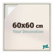 Lyon MDF Marco Flotante 60x60cm Blanco Lavado Delantera Tamano | Yourdecoration.es
