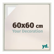 Lyon MDF Marco Flotante 60x60cm Blanco Mate Delantera Tamano | Yourdecoration.es