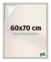 Lyon MDF Marco Flotante 60x70cm Blanco Lavado Delantera Tamano | Yourdecoration.es