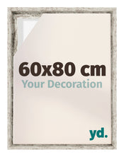 Lyon MDF Marco Flotante 60x80cm Blanco Vintage Delantera Tamano | Yourdecoration.es