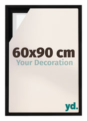 Lyon MDF Marco Flotante 60x90cm Negro Mate Delantera Tamano | Yourdecoration.es